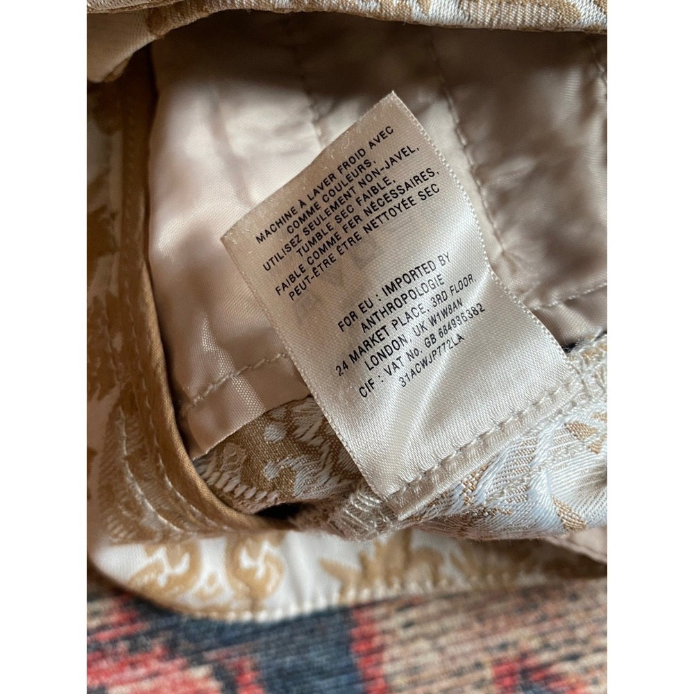 Womens Anthropologie damask cartonnier Charlie ankle straight leg trousers 4 - Picture 8 of 12